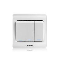 西門子品宜系列 三位單控大蹺板開(kāi)關(guān) 帶熒光指示